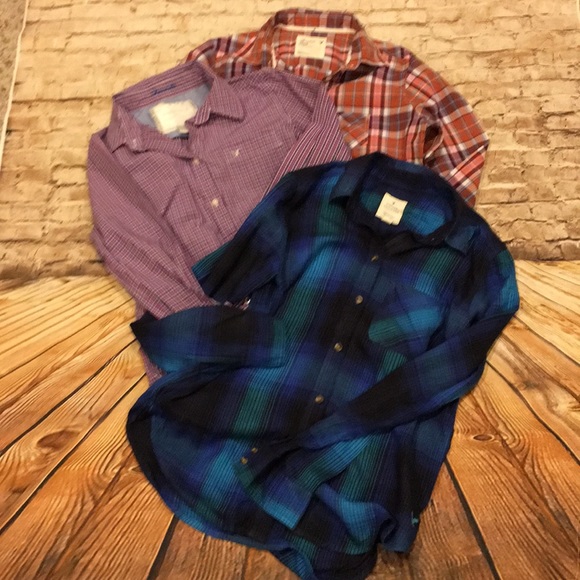 American Eagle Outfitters Tops - American Eagle 🦅Preppy Button Up (Set of Three)